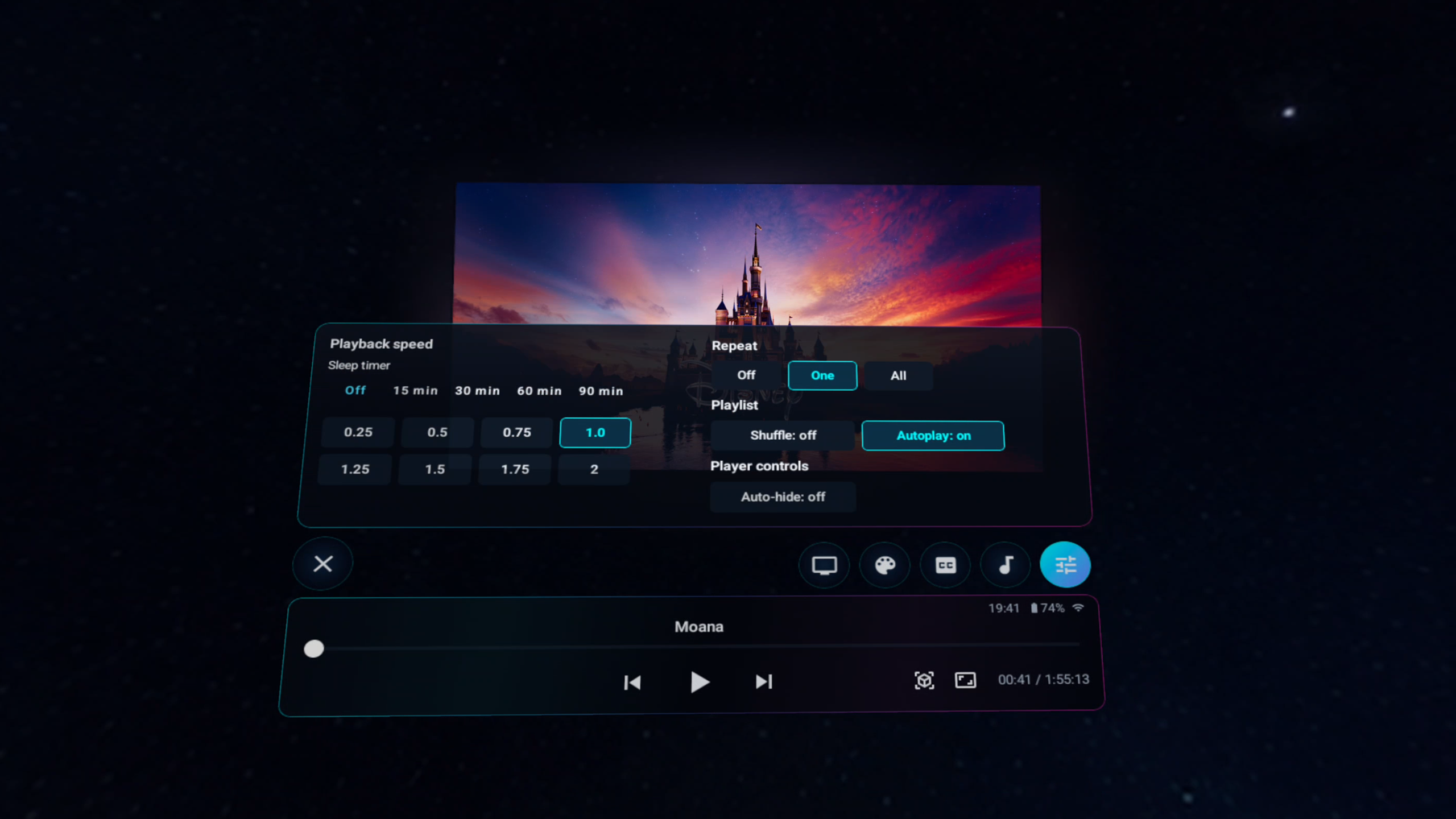 Playback options